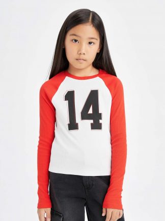 تی شرت دخترانه سفید دفکتو