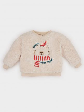 سویشرت نوزاد پسر بژ دفکتو