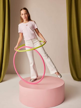 شلوار جین دخترانه سفید دفکتو