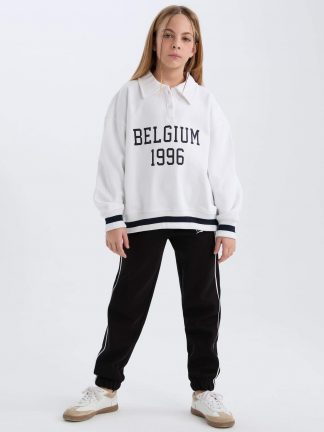 شلوار راحتی دخترانه مشکی دفکتو