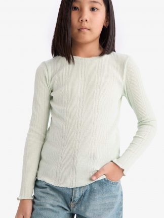 تی شرت دخترانه آبی فیروزه ای دفکتو