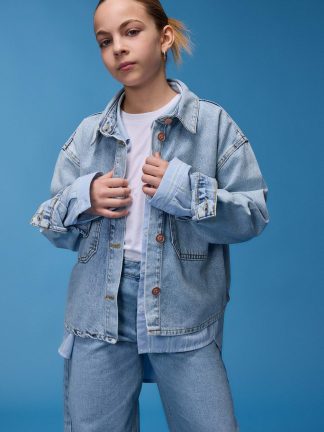 کت دخترانه آبی روشن دفکتو