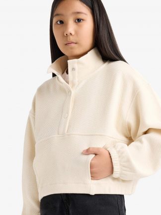 سویشرت دخترانه بژ دفکتو