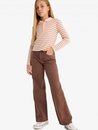 شلوار دخترانه قهوه ای دفکتو