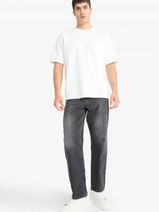 شلوار جین بگ مردانه خاکستری تیره دفکتو