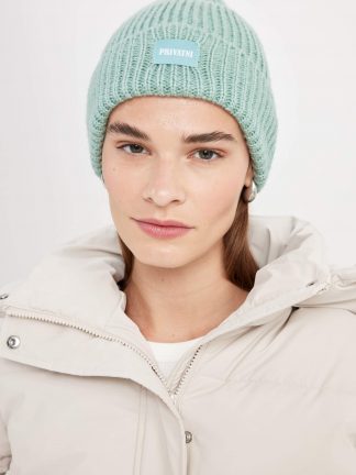 کلاه بافت زنانه نعنایی دفکتو