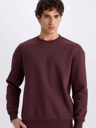 سویشرت مردانه زرشکی تیره دفکتو