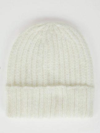 کلاه بافت زنانه سفید دفکتو