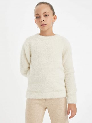 پلیور دخترانه بژ دفکتو