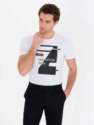 تی شرت مردانه سفید کاشارل