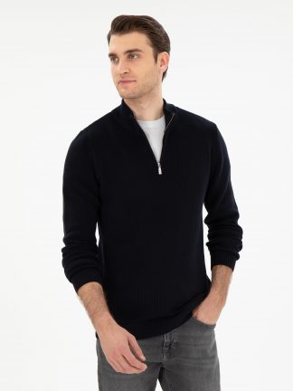 پلیور مردانه سرمه ای پیرکاردین