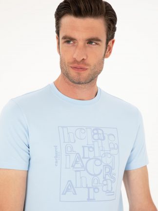 تی شرت مردانه آبی روشن کاشارل