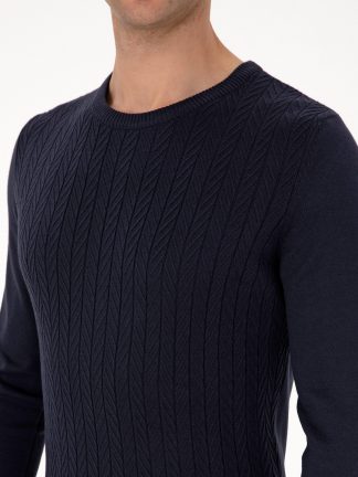 پلیور مردانه سرمه ای پیرکاردین