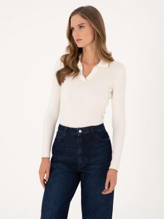 پلیور زنانه بژ پیرکاردین