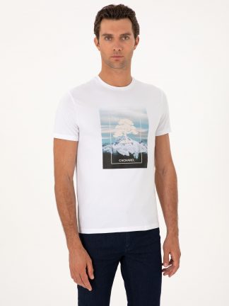 تی شرت مردانه سفید کاشارل