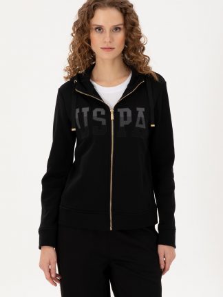 سویشرت زنانه مشکی یو اس پولو