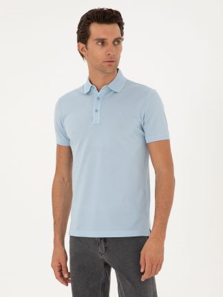 پولوشرت مردانه آبی روشن کاشارل