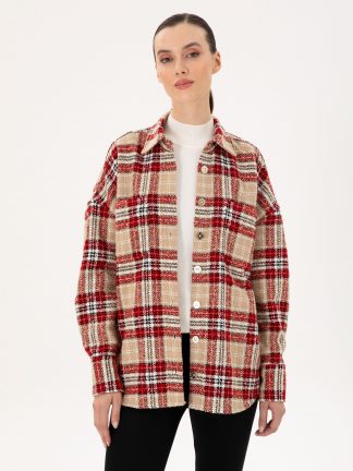 شومیز زنانه قرمز پیرکاردین