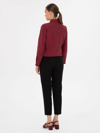 شلوار پارچه ای زنانه مشکی پیرکاردین