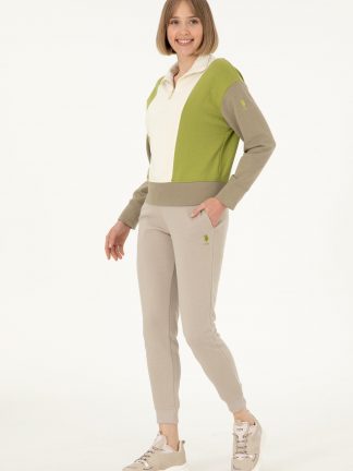 شلوار راحتی زنانه طوسی یو اس پولو