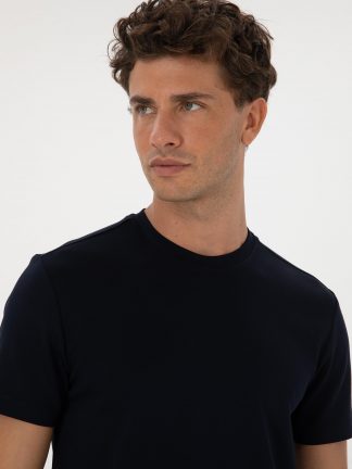 تی شرت مردانه سرمه ای پیرکاردین