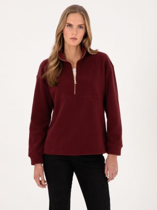 سویشرت زنانه آلبالویی پیرکاردین