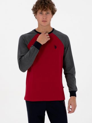 لباس راحتی مردانه زرشکی یو اس پولو