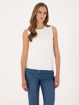 تاپ زنانه سفید پیرکاردین