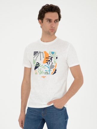 تی شرت مردانه سفید کاشارل