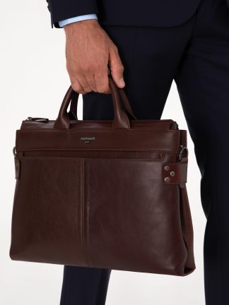 کیف مردانه قهوه ای کاشارل