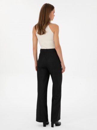 شلوار پارچه ای زنانه مشکی پیرکاردین