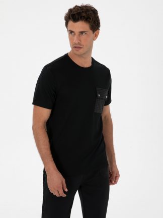 تی شرت مردانه مشکی پیرکاردین