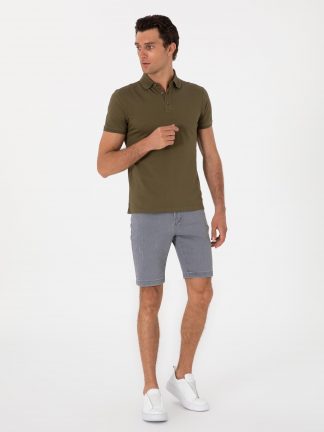 پولوشرت مردانه خاکی روشن کاشارل