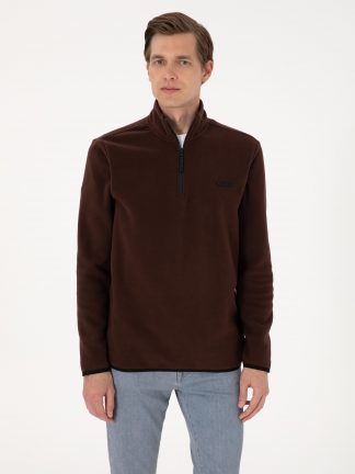 سویشرت مردانه قهوه ای پیرکاردین
