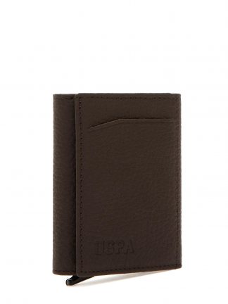 کیف پول و کارت مردانه قهوه ای یو اس پولو