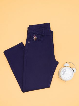 شلوار کتان پسرانه سرمه ای یو اس پولو