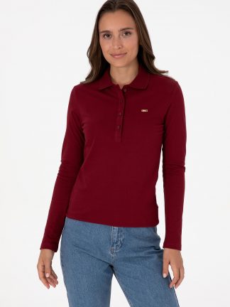 سویشرت زنانه زرشکی یو اس پولو