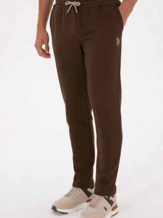 شلوار راحتی مردانه قهوه ای یو اس پولو