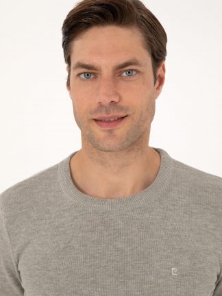 پلیور مردانه خاکستری روشن پیرکاردین