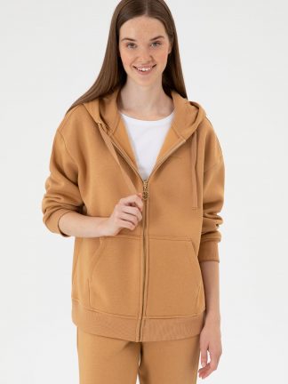 سویشرت زنانه شتری یو اس پولو