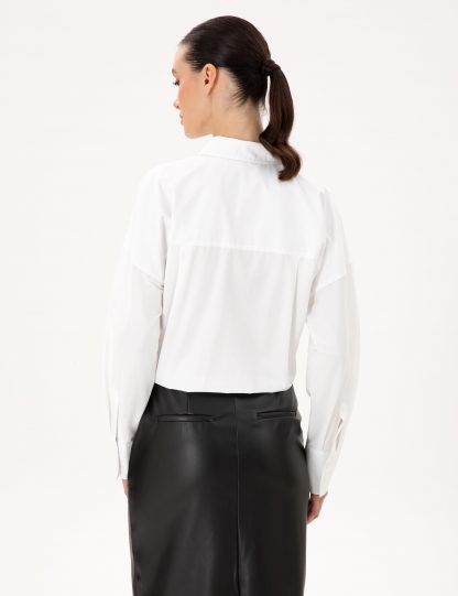 شومیز زنانه سفید پیرکاردین