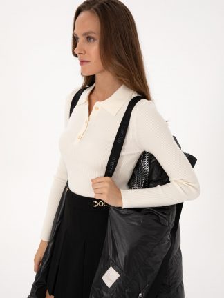 کاپشن زنانه مشکی پیرکاردین