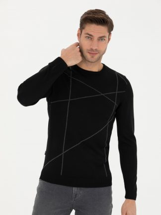 پلیور مردانه مشکی پیرکاردین