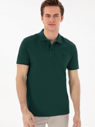 پولوشرت مردانه سبز تیره یو اس پولو