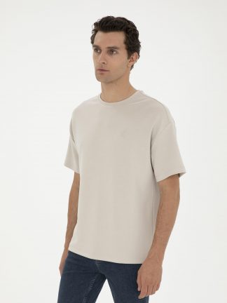 تی شرت مردانه طوسی کاشارل