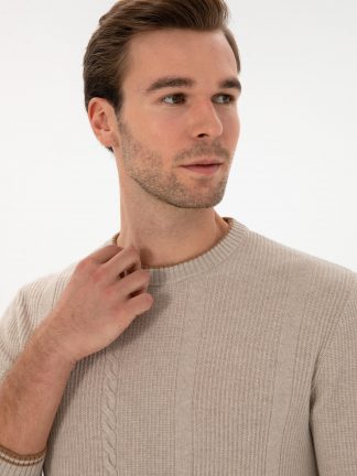 پلیور مردانه بژ کاشارل