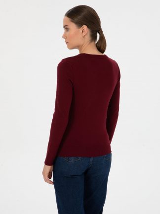 پلیور زنانه آلبالویی پیرکاردین