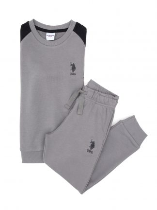 ست لباس راحتی پسرانه خاکستری یو اس پولو