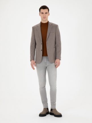 کت مردانه قهوه ای روشن پیرکاردین