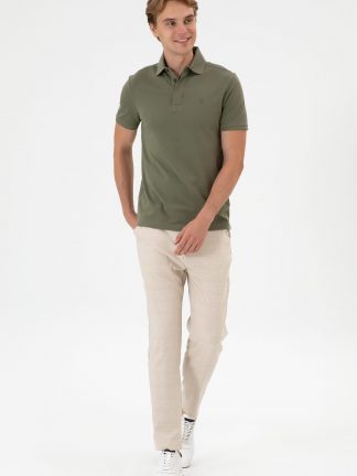 پولوشرت مردانه خاکی تیره یو اس پولو